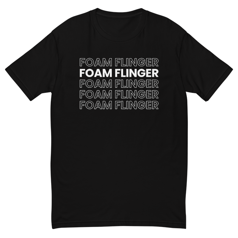 "Foam Flinger" Short Sleeve Tee in Black