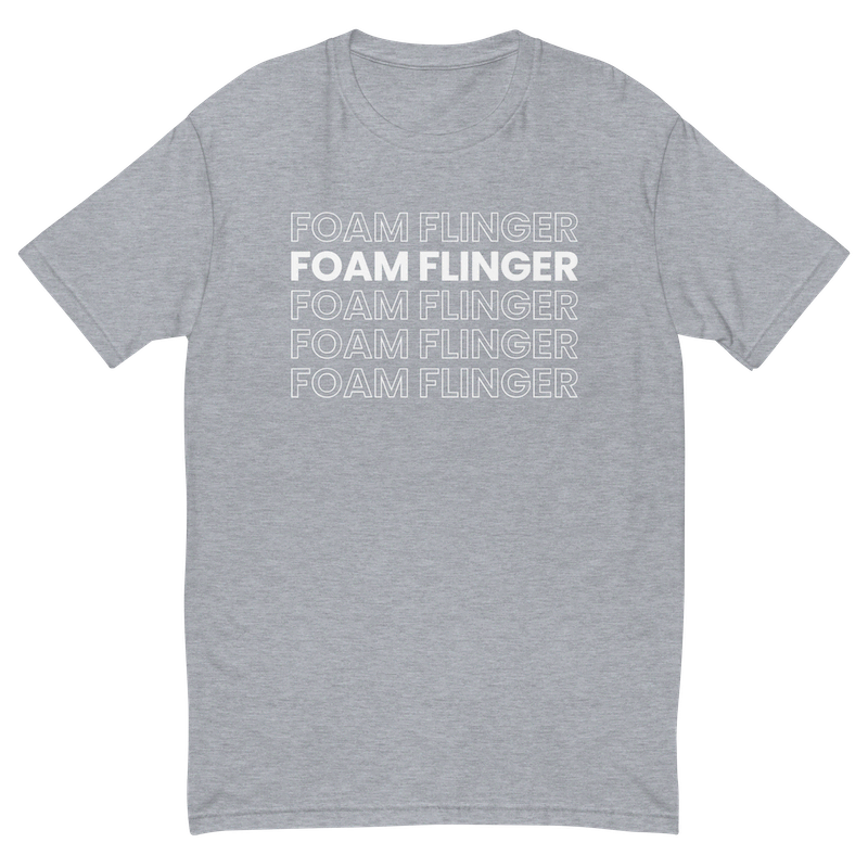 "Foam Flinger" Short Sleeve Tee in Heather Grey
