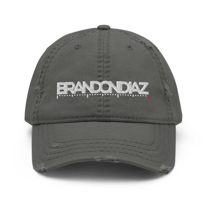 "Brandon Diaz" Distressed Cap in Charcoal Grey