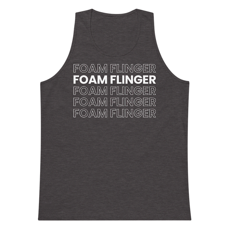 "Foam Flinger" Loose Tank in Charcoal Heather