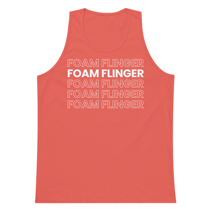 "Foam Flinger" Loose Tank in Coral