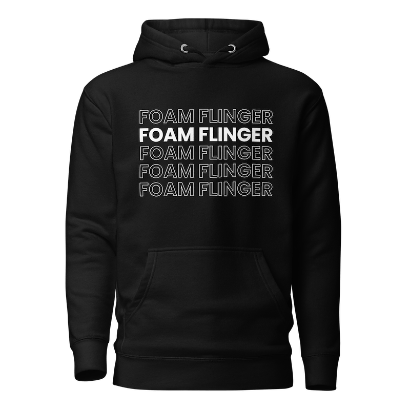 "Foam Flinger" Hoodie in Black