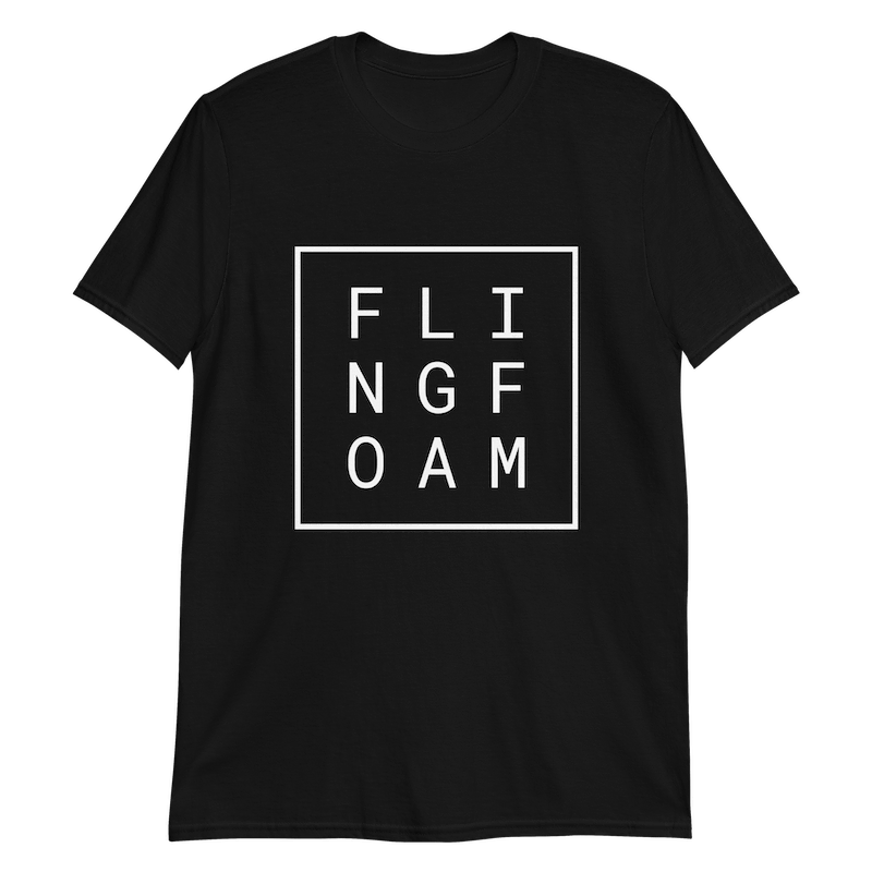 "FLINGFOAM" Short Sleeve Tee in Black