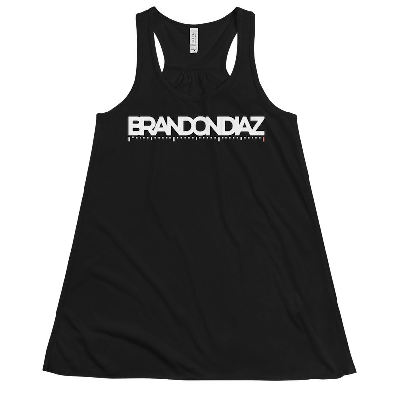 "Brandon Diaz" Flowy Racerback Tank in Black